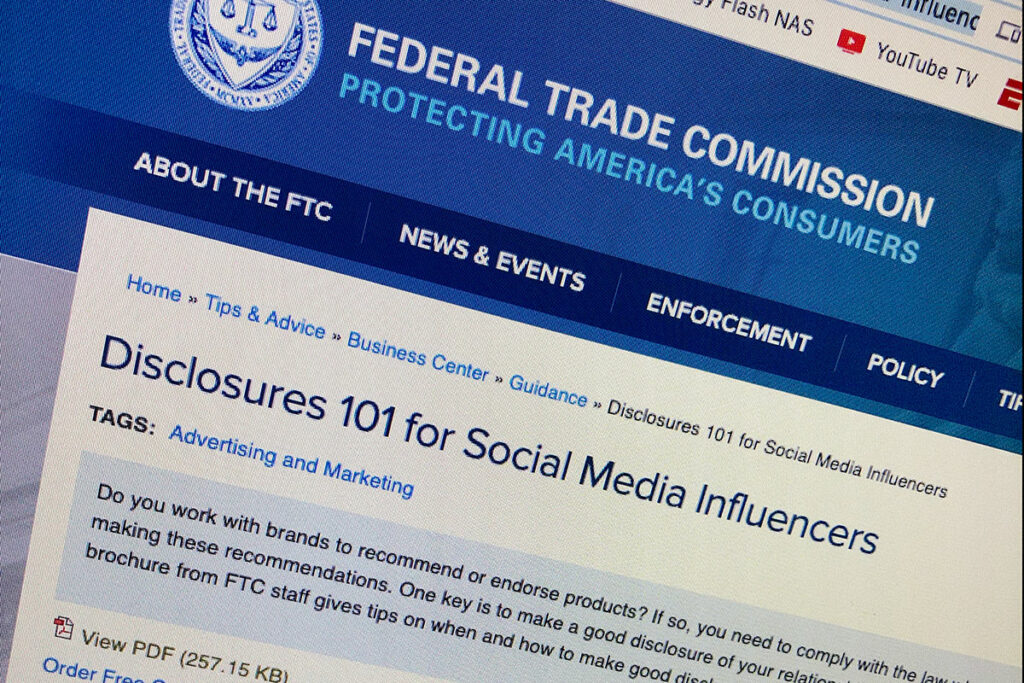 FTC Disclosures for Social Media Influencers