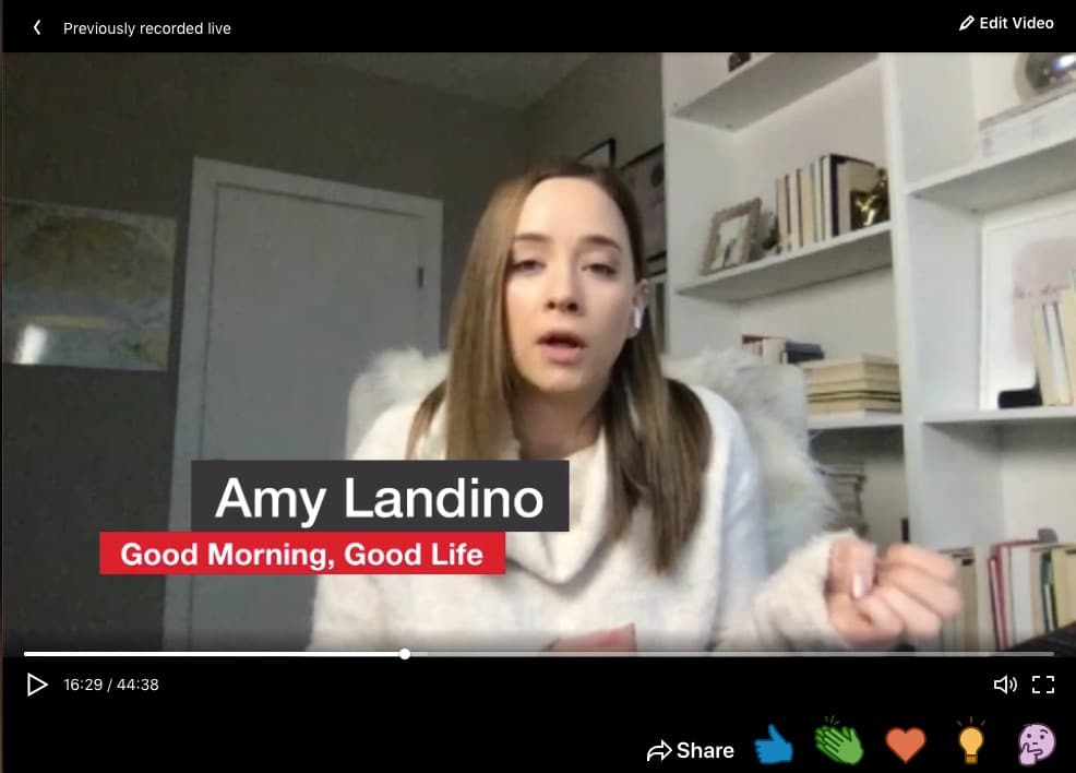 Amy Landino talking about mastering your mornings on the Jason Falls Show